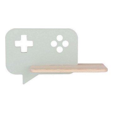 Lámpara de pared LED infantil con estante CONSOLE LED/5W/230V verde,