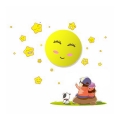 Lámpara de pared LED para niños 1xLED/0,6W/3xAAA