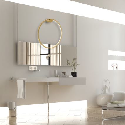 Lámpara de pared LED SATURNO LED/25W/230V Ø 50 cm IP44 dorado