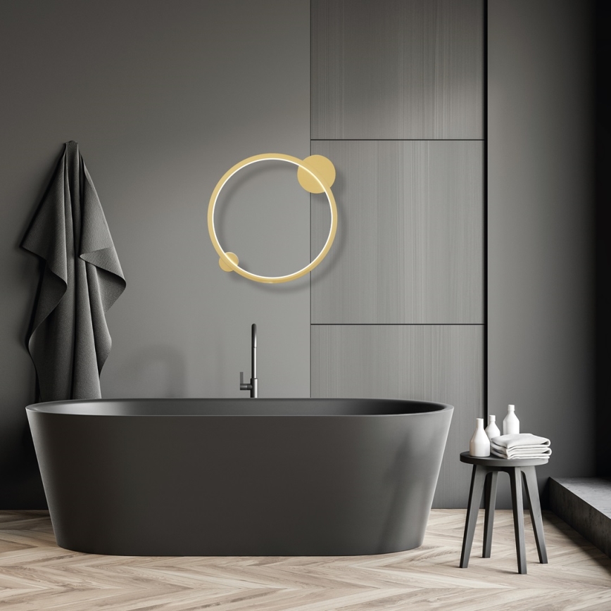 Lámpara de pared LED SATURNO LED/25W/230V Ø 50 cm IP44 dorado