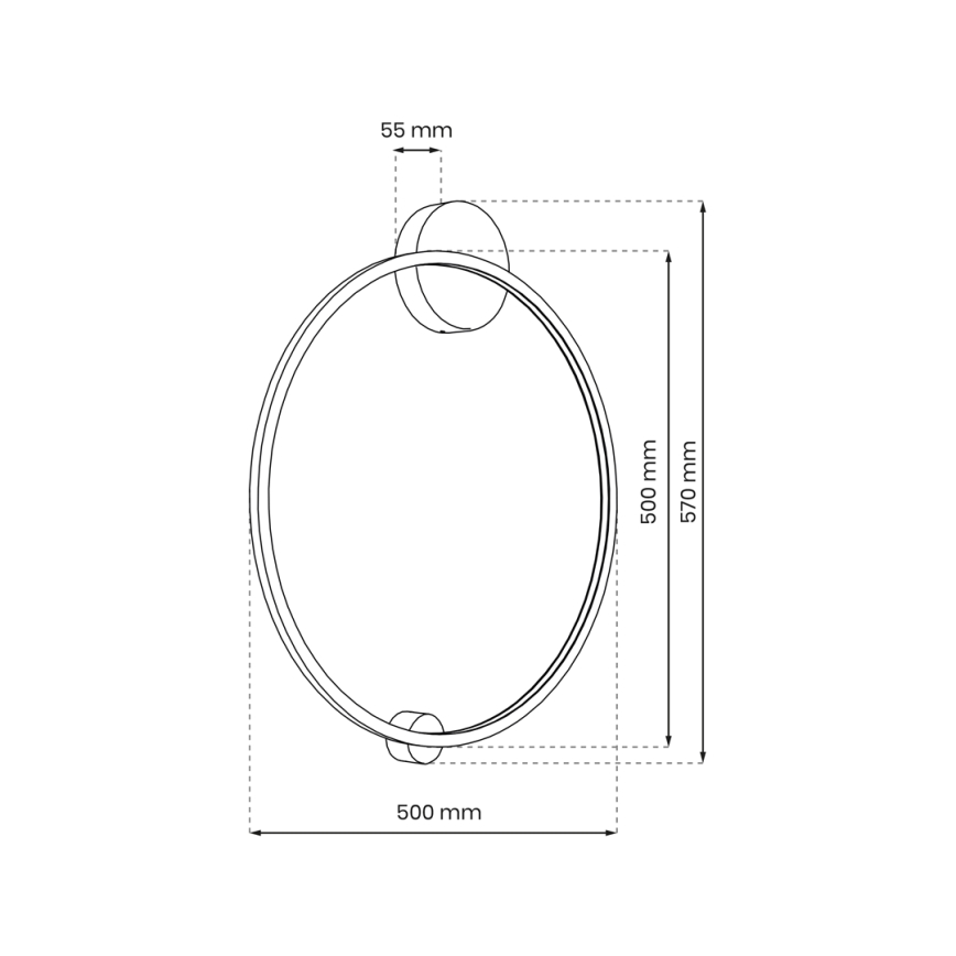 Lámpara de pared LED SATURNO LED/25W/230V Ø 50 cm IP44 dorado