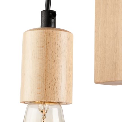 Lámpara de pared LEON 1xE27/60W/230V haya