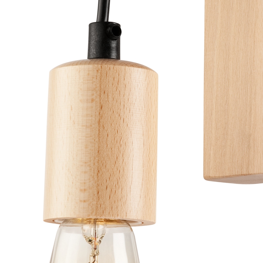 Lámpara de pared LEON 1xE27/60W/230V haya