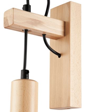 Lámpara de pared LEON 1xE27/60W/230V haya
