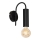 Lámpara de pared LOPPE 1xE27/60W/230V negro