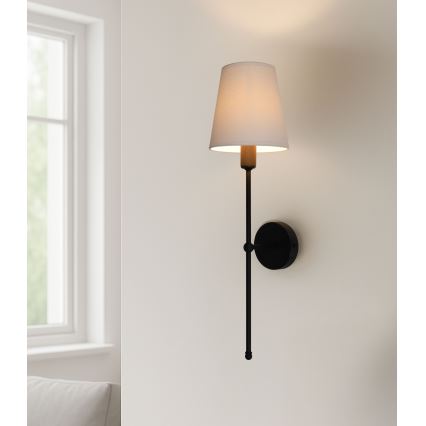 Lámpara de pared MADELA 1xE14/40W/230V beige/negra