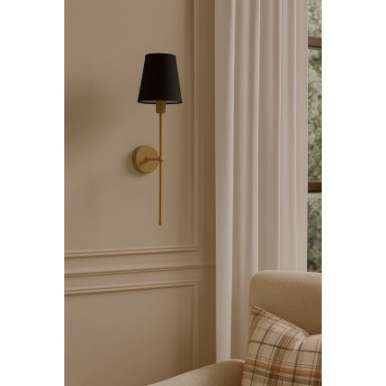 Lámpara de pared MADELA 1xE14/40W/230V negra/beige