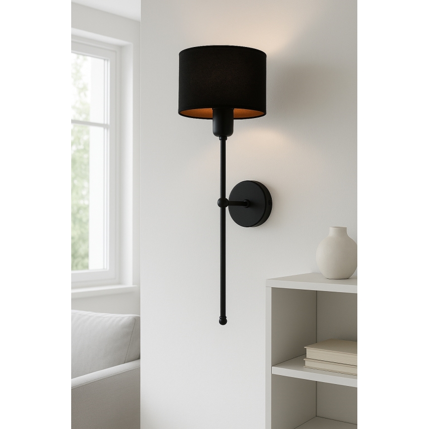 Lámpara de pared MADELA 1xE14/40W/230V negra