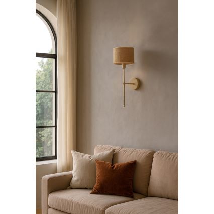 Lámpara de pared MADELA 1xE14/40W/230V yute/beige
