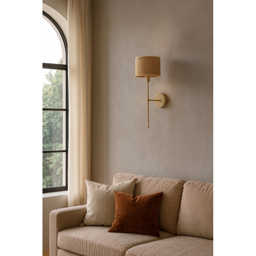 Lámpara de pared MADELA 1xE14/40W/230V yute/beige