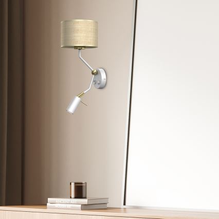 Lámpara de pared MARSHALL 1xE27/40W/230V + 1xGU10/MR11/7W