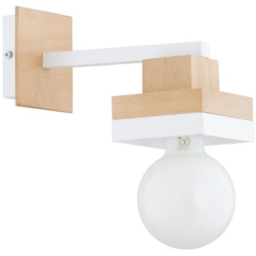 Lámpara de pared MIKO 1xE27/15W/230V blanca/beige