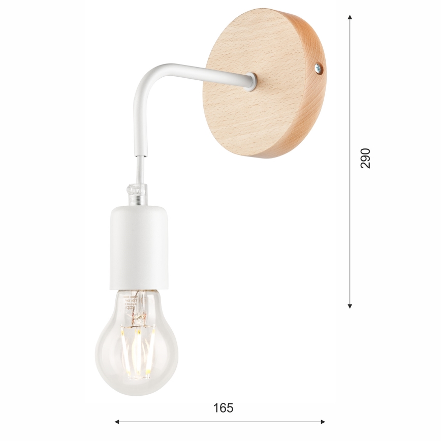 Lámpara de pared ORAZIO 1xE27/60W/230V haya