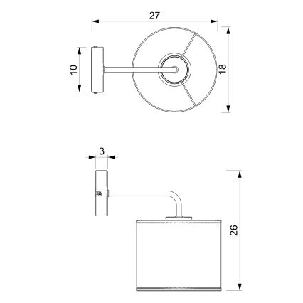 Lámpara de pared RATTAN 1xE27/60W/230V ratán