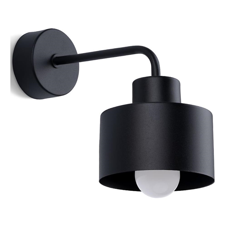 Lámpara de pared SAVAR 1xE27/60W/230V negra