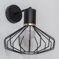 Lámpara de pared SOLANO 1xE27/15W/230V negra/dorada