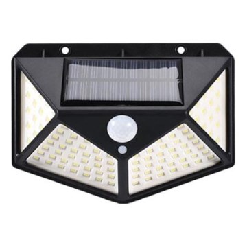 Lámpara de pared solar LED con sensor LED/1W/3,7V 6500K IP44 1200 mAh