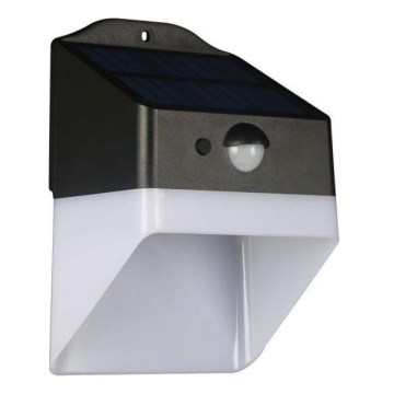 Lámpara de pared solar LED con sensor LED/2W/3,7V 4000K IP65 1200 mAh
