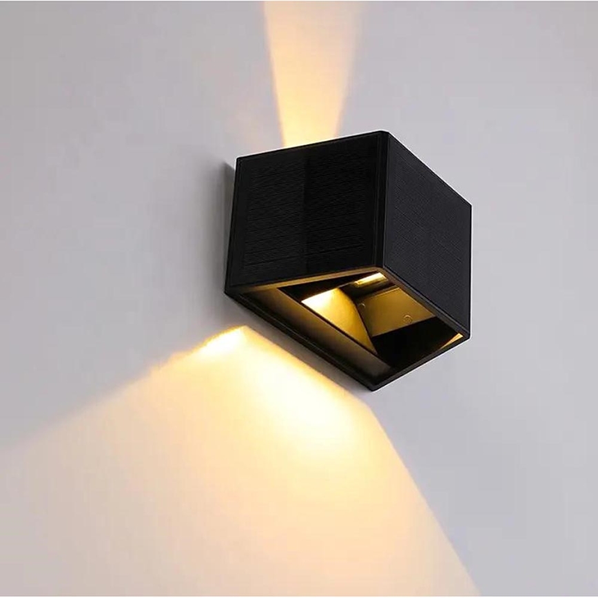 Lámpara de pared solar LED con sensor LED/2W/5V IP54 1300 mAh
