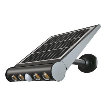 Lámpara de pared solar LED con sensor LED/8W/3,7V IP65 6000K 4000 mAh