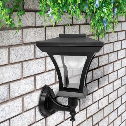 Lámpara de pared solar LED TIRANA LED/1,2V 1800 mAh IP44 negra