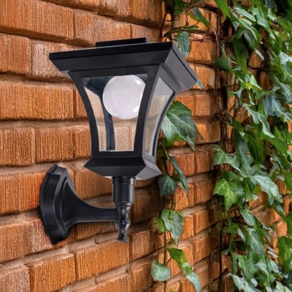 Lámpara de pared solar LED TIRANA LED/1,2V 1800 mAh IP44 negra