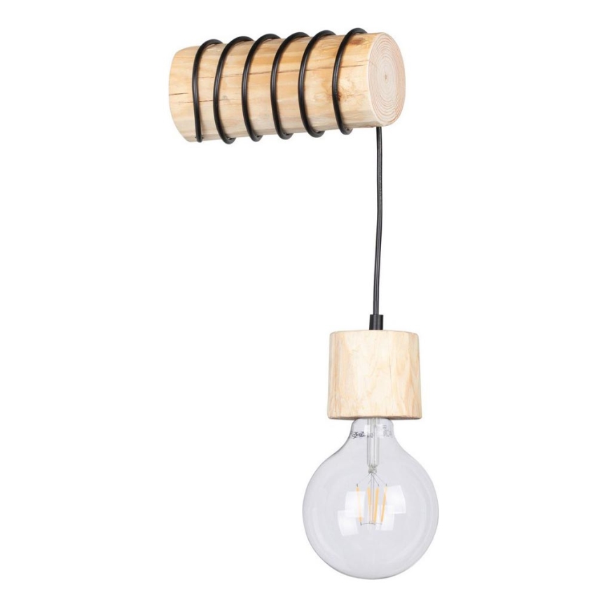 Lámpara de pared TRABO 1xE27/60W/230V pino