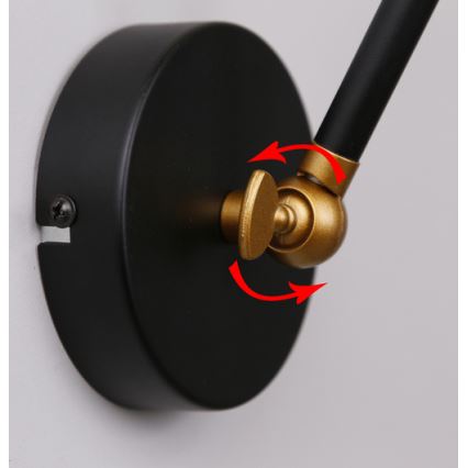 Lámpara de pared TRUCK 1xE27/40W/230V dorado/negro