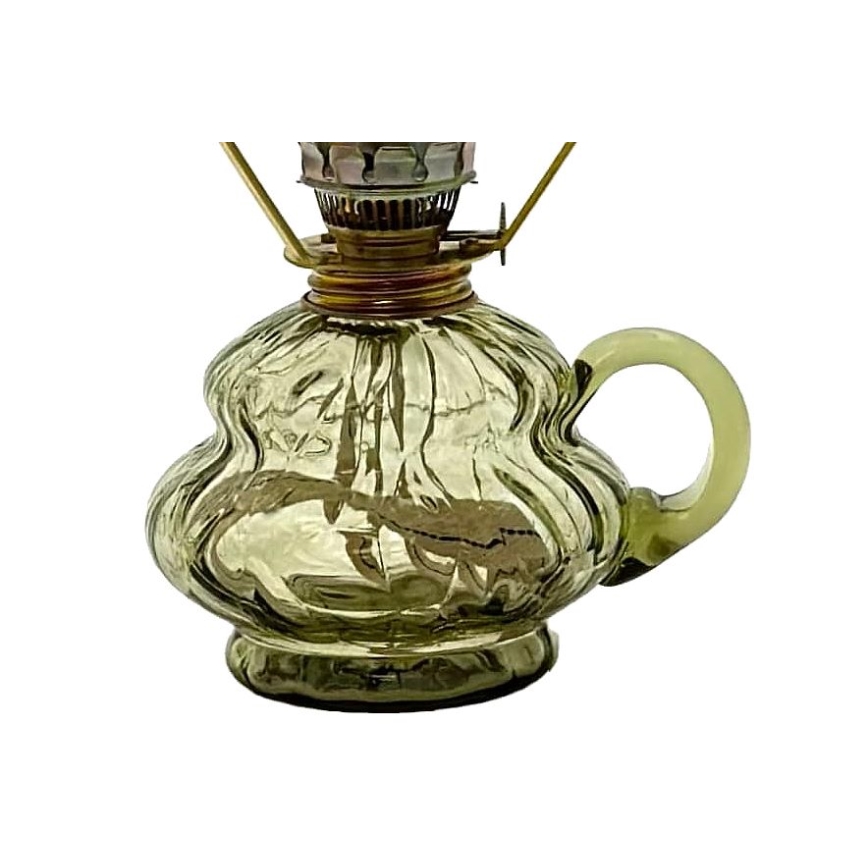 Lámpara de petróleo ANNA 33 cm verde bosque grande krakle
