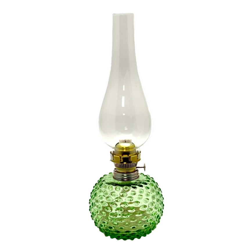Lámpara de petróleo EMA 38 cm verde claro