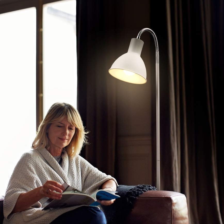 Lámpara de pie 1xE27/25W/230V blanca