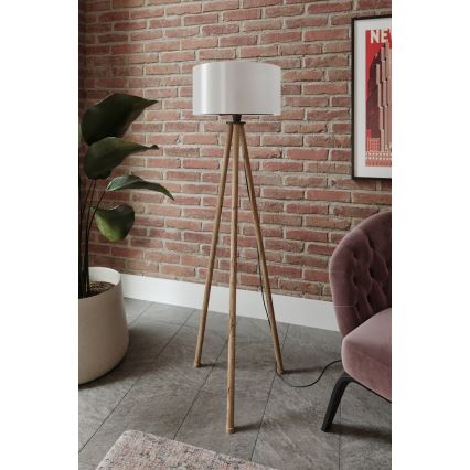 Lámpara de pie 1xE27/40W/230V beige/blanco