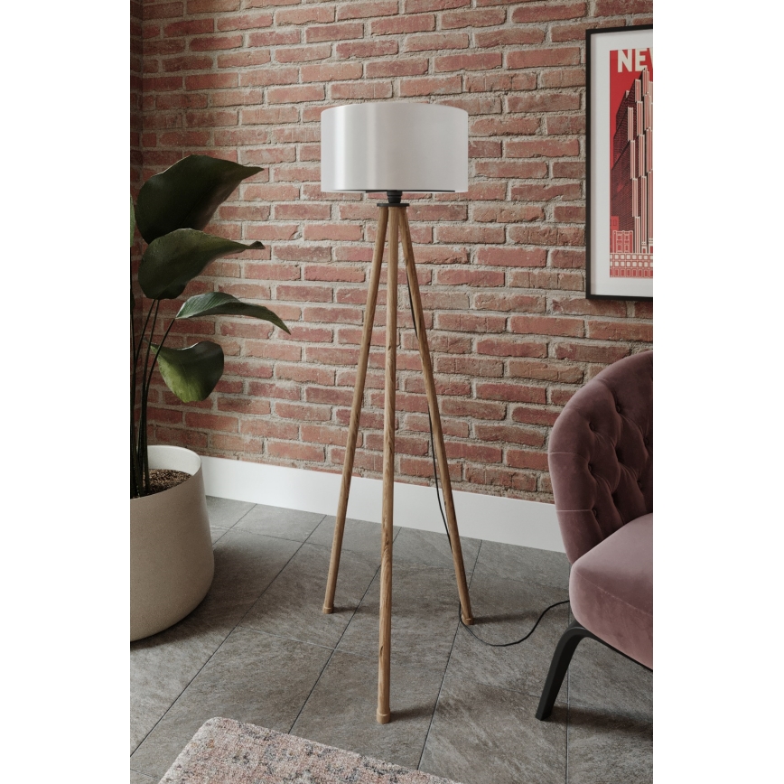 Lámpara de pie 1xE27/40W/230V beige/blanco