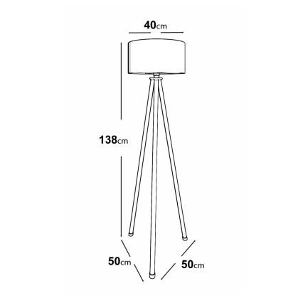 Lámpara de pie 1xE27/40W/230V beige/blanco