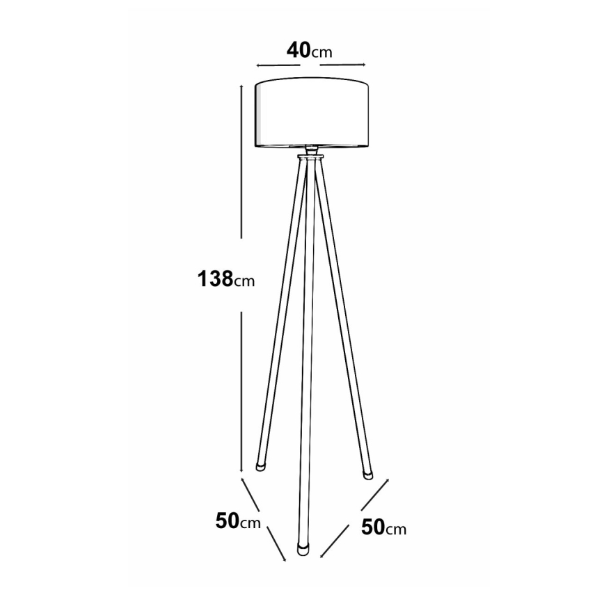 Lámpara de pie 1xE27/40W/230V beige/blanco