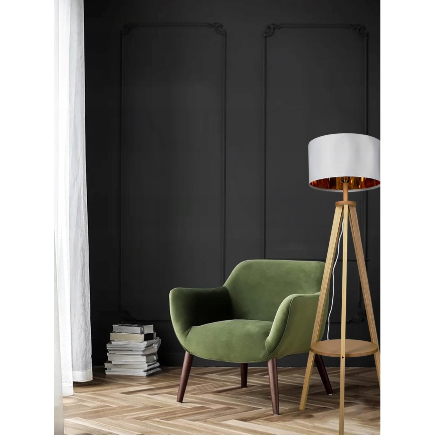 Lámpara de pie 1xE27/40W/230V blanca