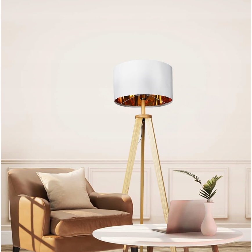 Lámpara de pie 1xE27/40W/230V blanca