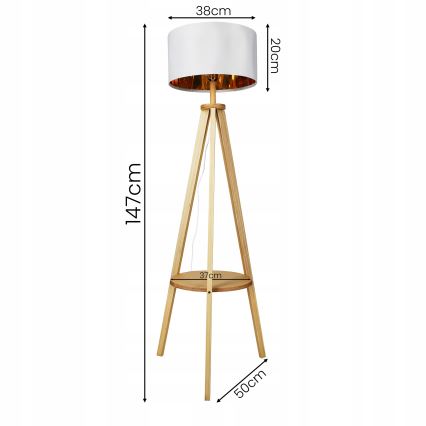 Lámpara de pie 1xE27/40W/230V blanca