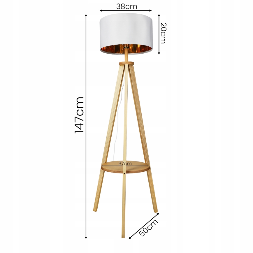 Lámpara de pie 1xE27/40W/230V blanca