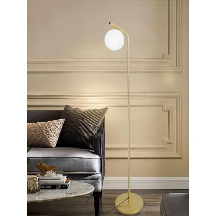 Lámpara de pie 1xE27/40W/230V dorada/blanca