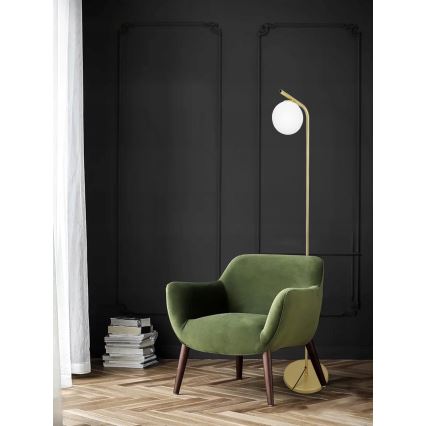 Lámpara de pie 1xE27/40W/230V dorada/blanca