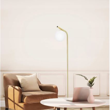 Lámpara de pie 1xE27/40W/230V dorada/blanca