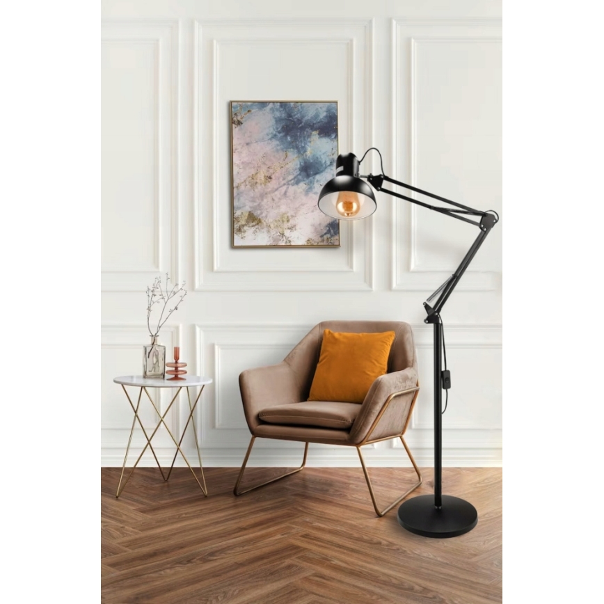 Lámpara de pie 1xE27/40W/230V negra