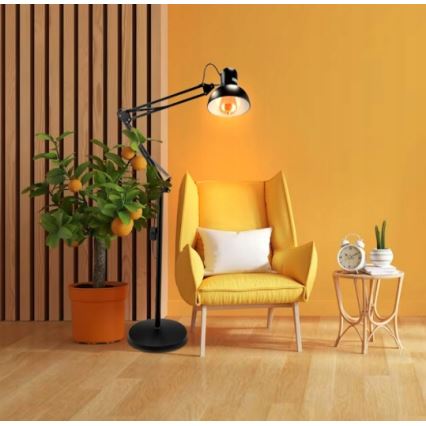 Lámpara de pie 1xE27/40W/230V negra