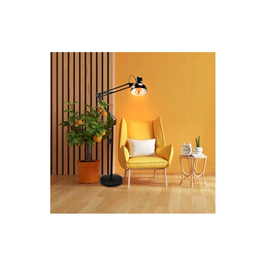 Lámpara de pie 1xE27/40W/230V negra