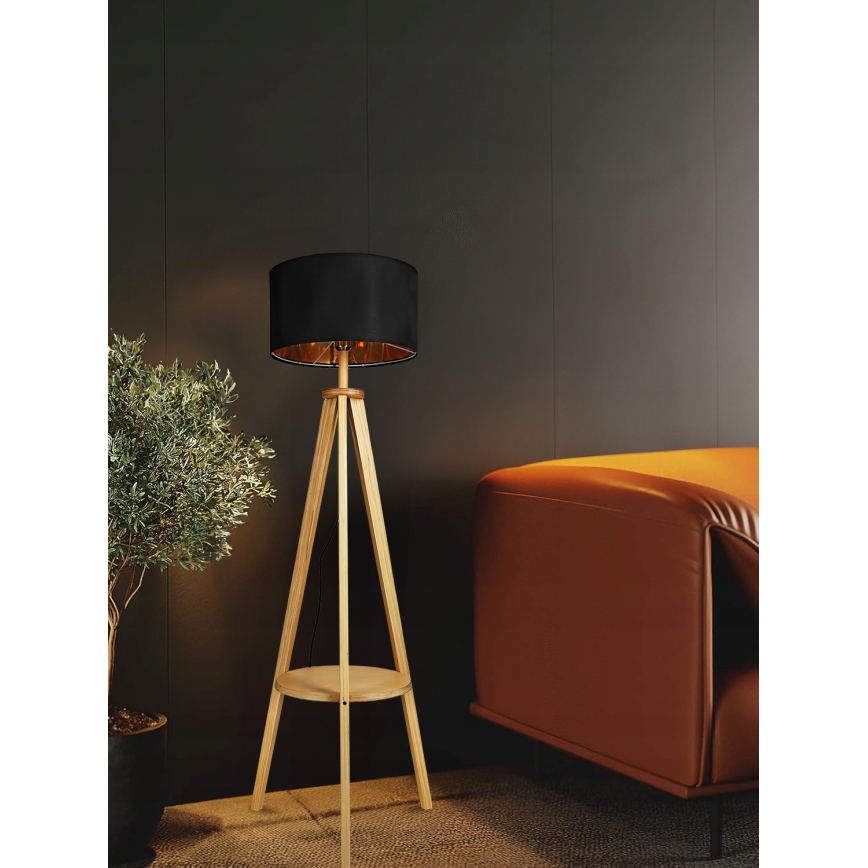 Lámpara de pie 1xE27/40W/230V negra