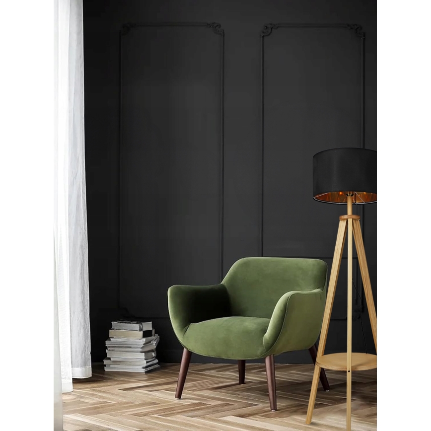 Lámpara de pie 1xE27/40W/230V negra