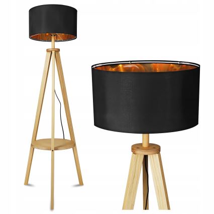 Lámpara de pie 1xE27/40W/230V negra