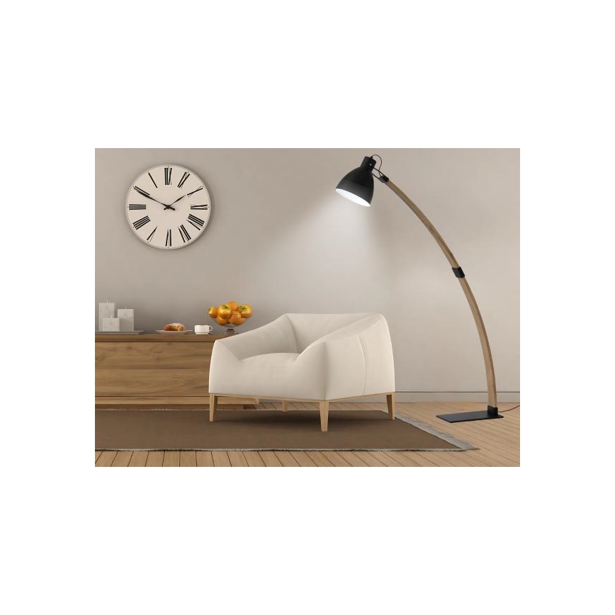 Lámpara de pie 1xE27/60W/230V fresno/negro