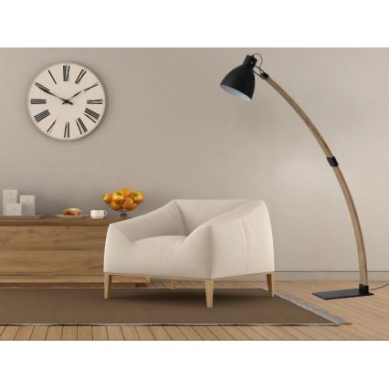 Lámpara de pie 1xE27/60W/230V fresno/negro